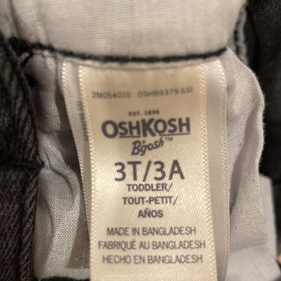 3t Oshkosh bgosh distressed black overalls - Picture 5 of 5